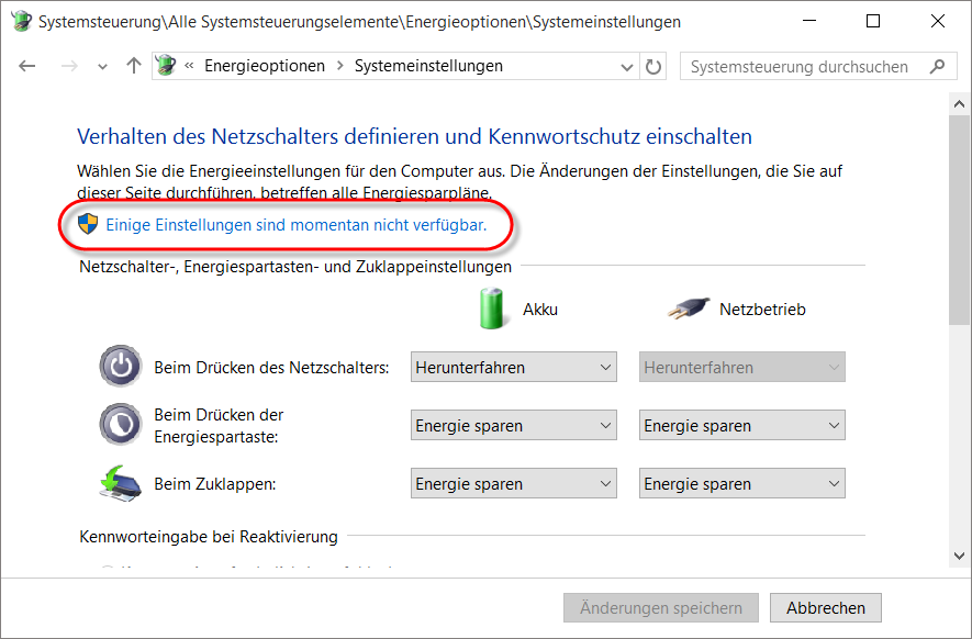 FastShutdown ausschalten 03