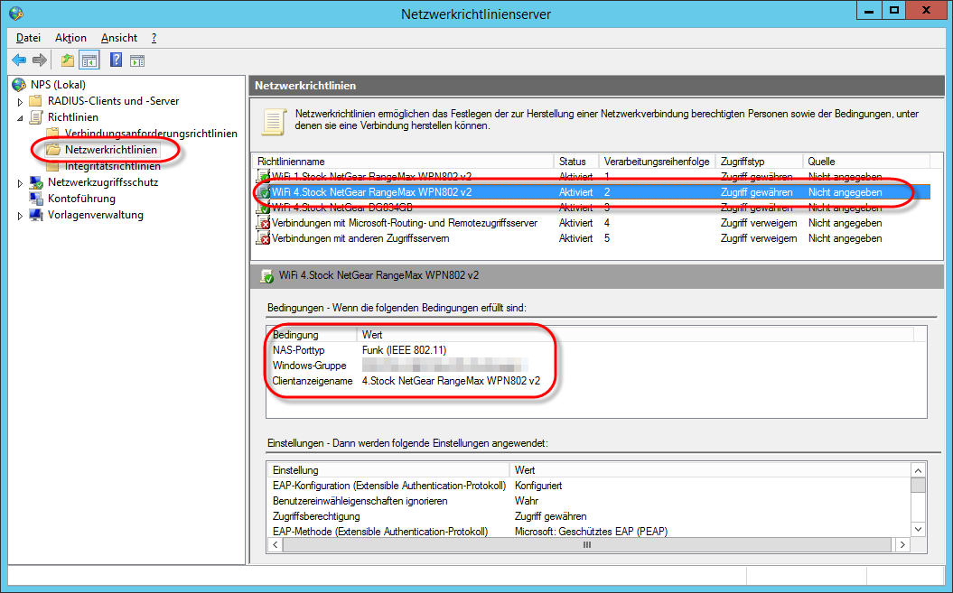 1 3 2 NPS-Netzwerkrichtlinien-Details